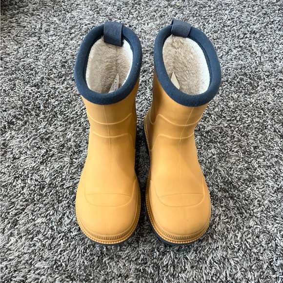 ZARA Lined Wellies Rain Boots Yellow Size 30 or 12 - Picture 3 of 11